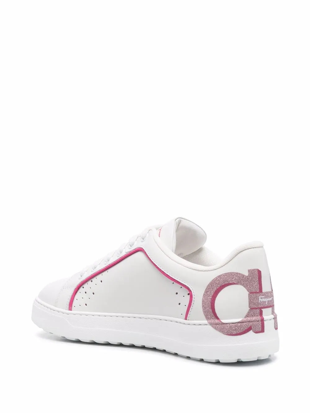 Ferragamo Manhattan Gancini-Print Sneakers