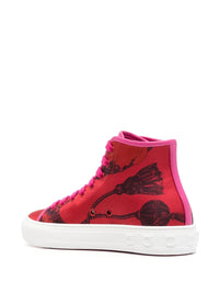 Ferragamo Scarf-Print High-Top Trainers