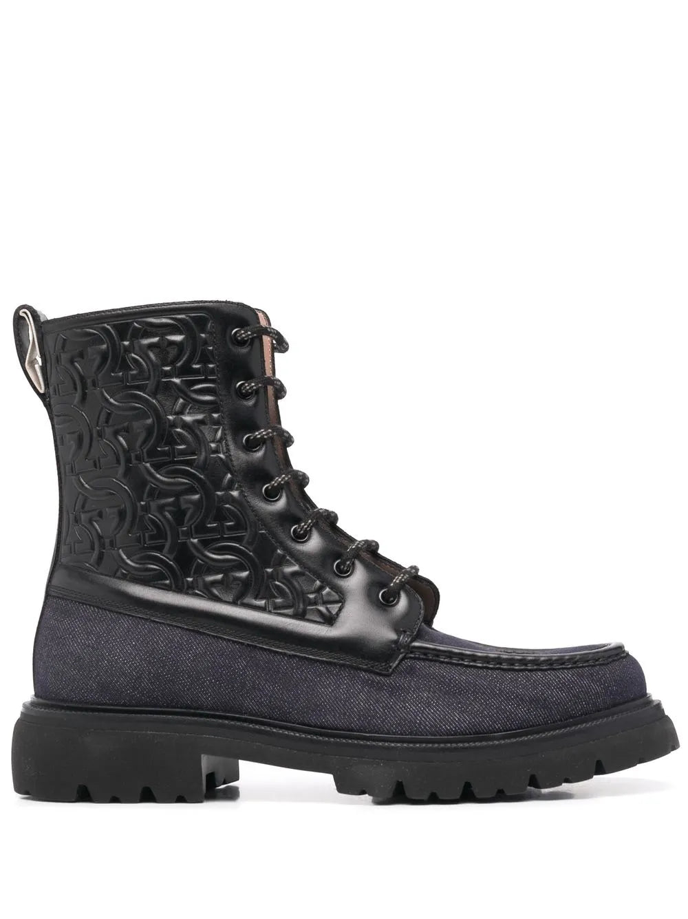 Ferragamo Gancini Combat Boots