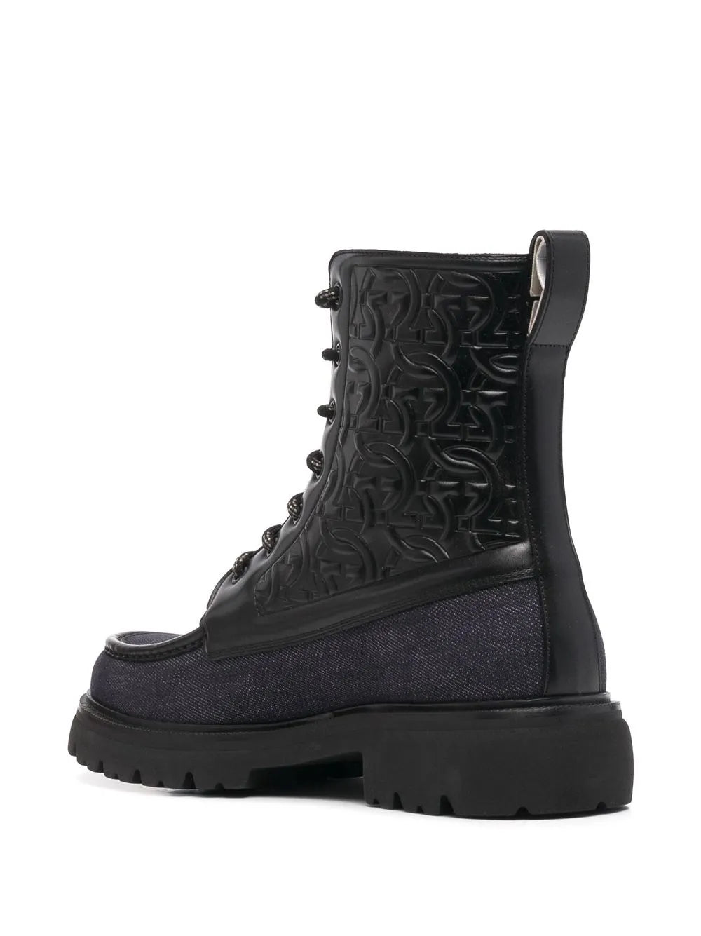 Ferragamo Gancini Combat Boots