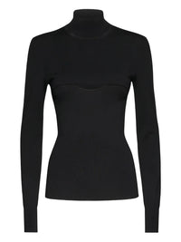 Ferragamo Long Sleeves Mock-Neck
