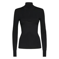 Ferragamo Long Sleeves Mock-Neck
