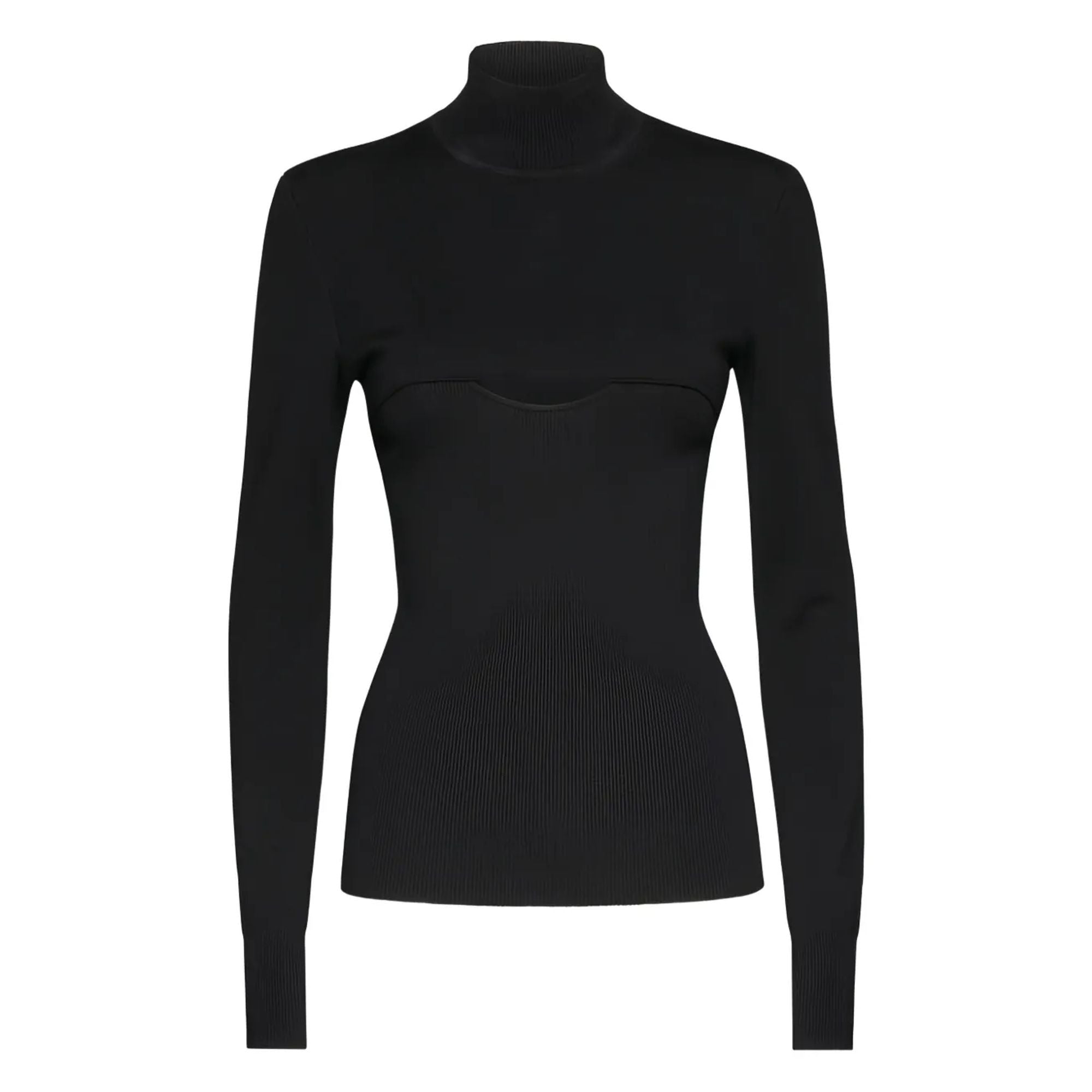 Ferragamo Long Sleeves Mock-Neck