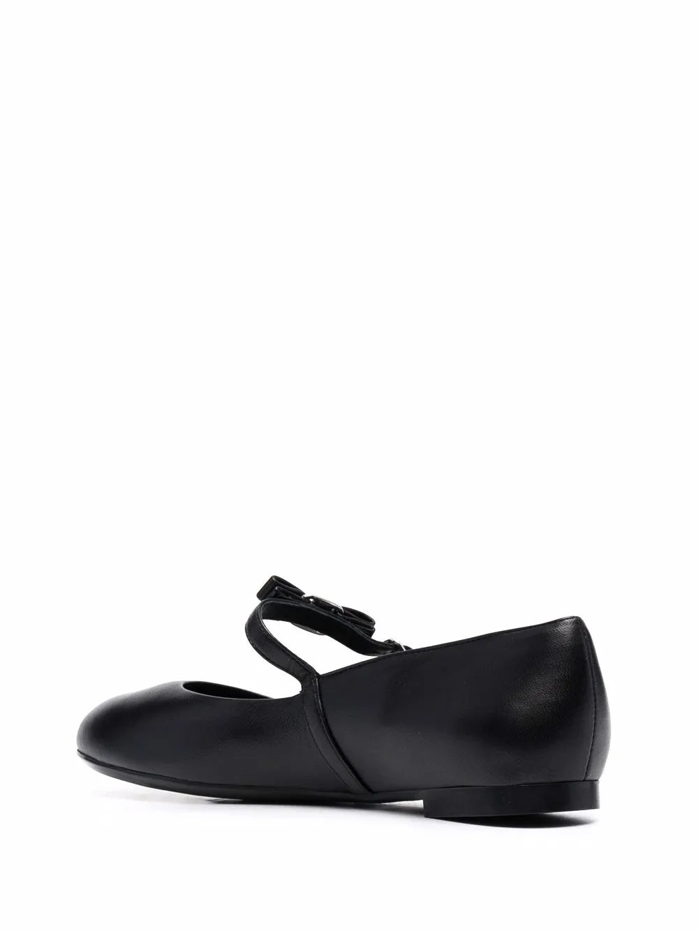 Ferragamo Lizz Leather Ballerina Shoes