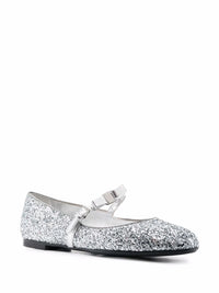 Ferragamo Bow-Detail Glitter Ballerina Shoes