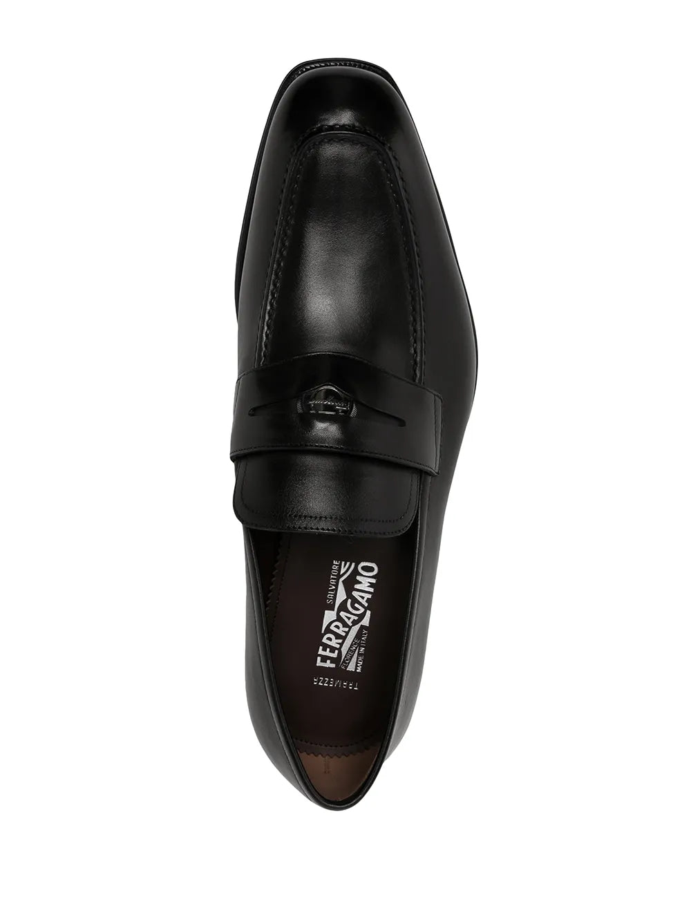Ferragamo Tramezza Leather Penny Loafers