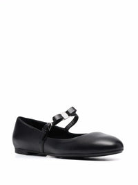 Ferragamo Lizz Leather Ballerina Shoes