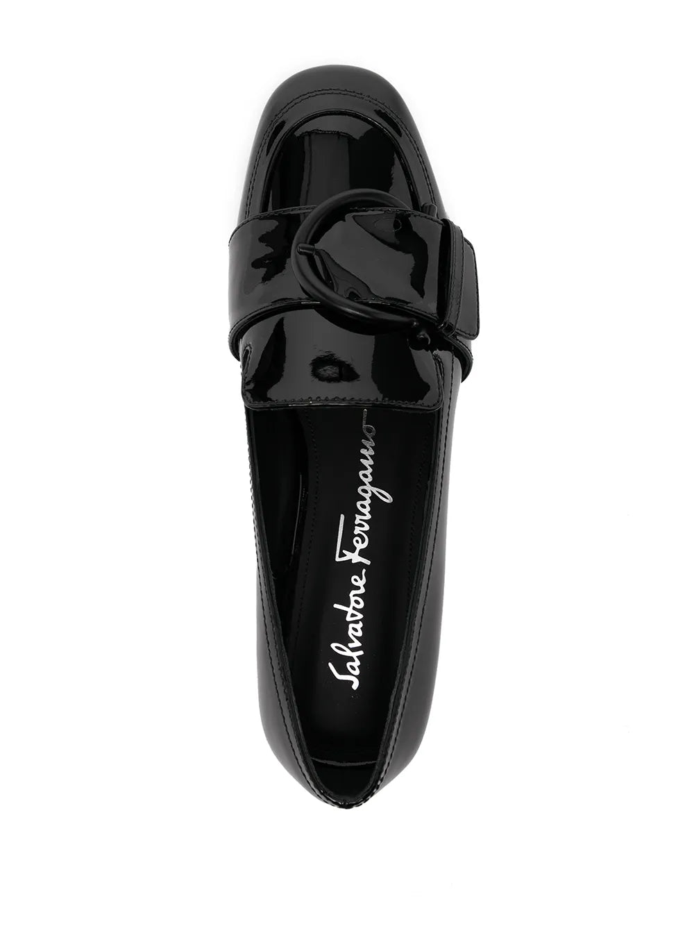 Ferragamo Buckle-Detail Leather Loafers