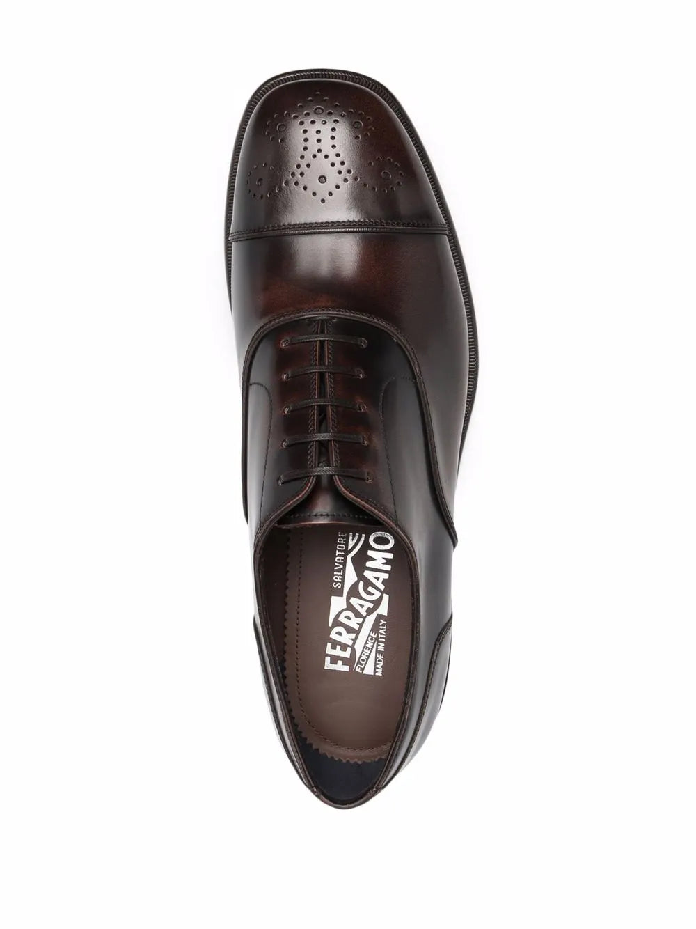 Ferragamo Perforated-Design Oxford Shoes