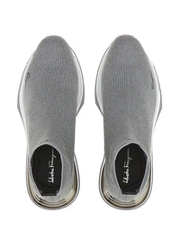 Ferragamo Logo-Print Sock Sneakers