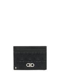 Ferragamo Logo-Debossed Leather Cardholder