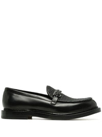Ferragamo Gancini-Plaque Leather Loafers
