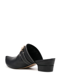 Ferragamo Gancini Leather Mules