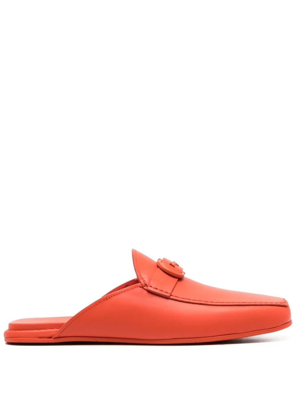 Ferragamo Logo Buckle Backless Slippers
