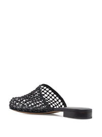 Ferragamo Woven-Design Leather Mules