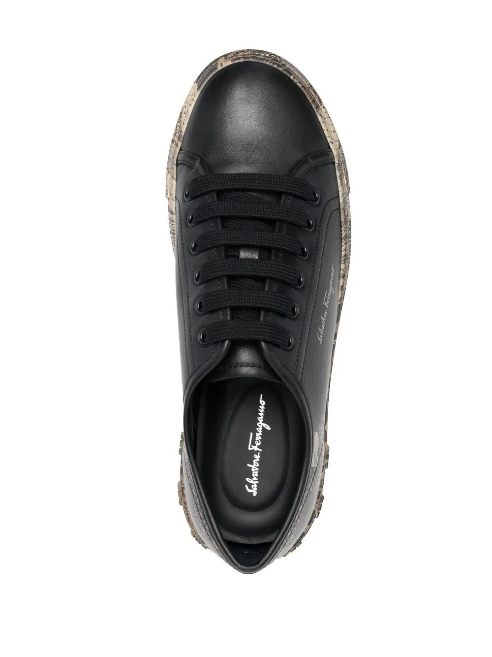 Ferragamo Borg Cubic Lace-Up Sneakers
