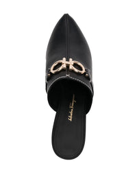 Ferragamo Gancini Leather Mules