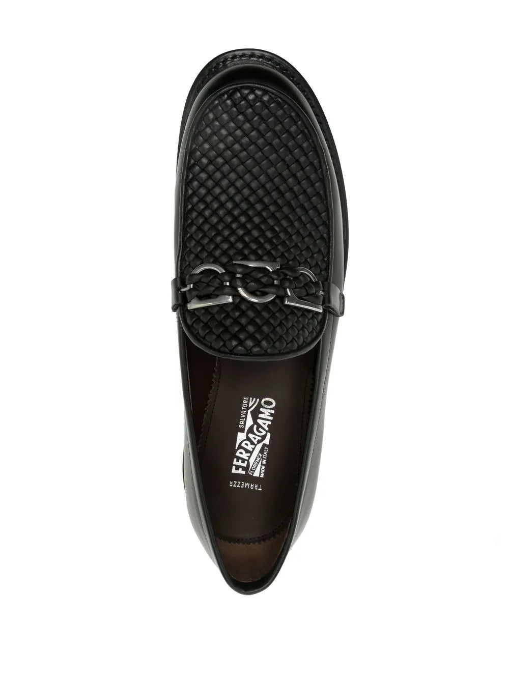 Ferragamo Gancini-Plaque Leather Loafers