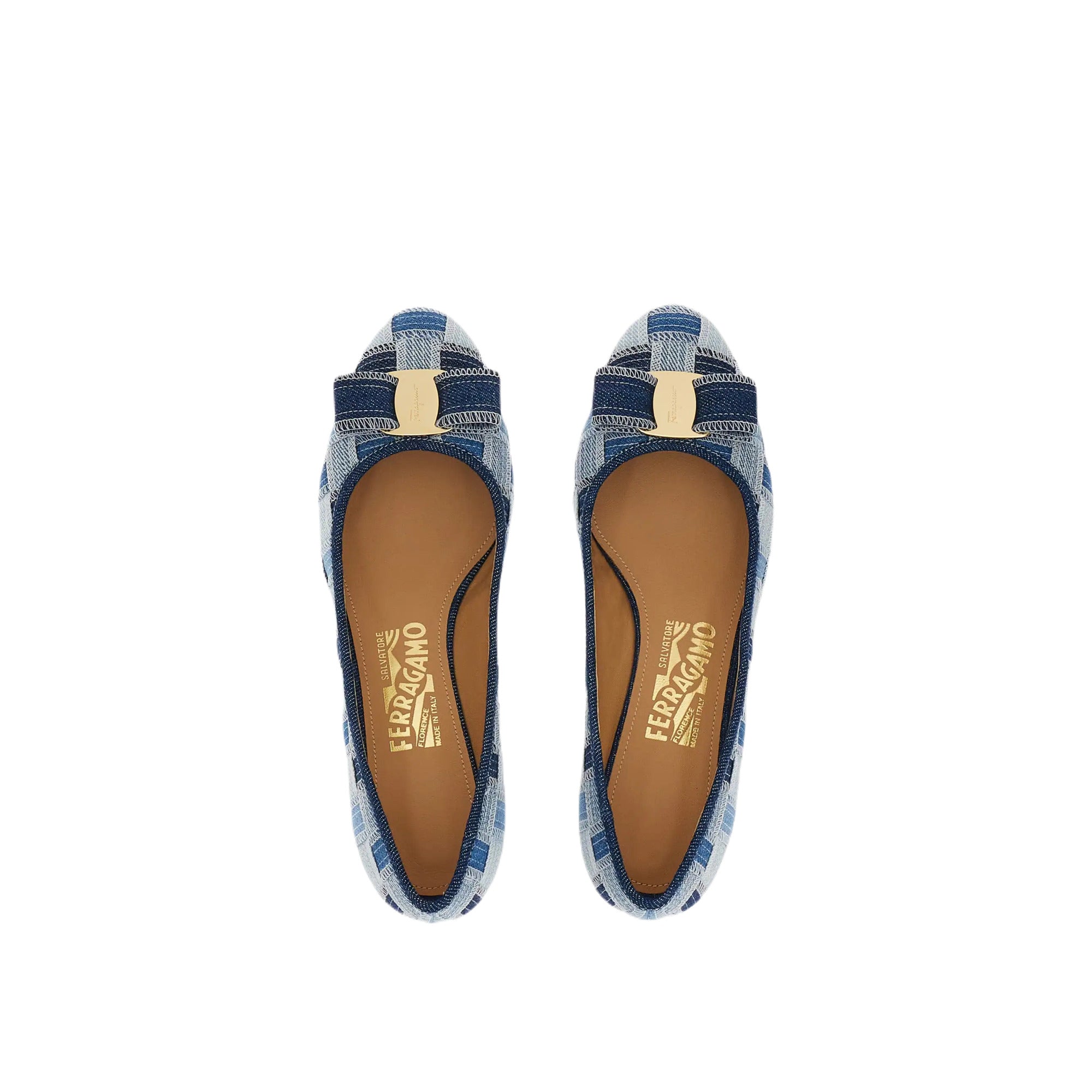 Ferragamo Varina Checked Block-Heel Pumps