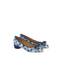 Ferragamo Varina Checked Block-Heel Pumps