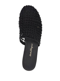 Ferragamo Woven-Design Leather Mules