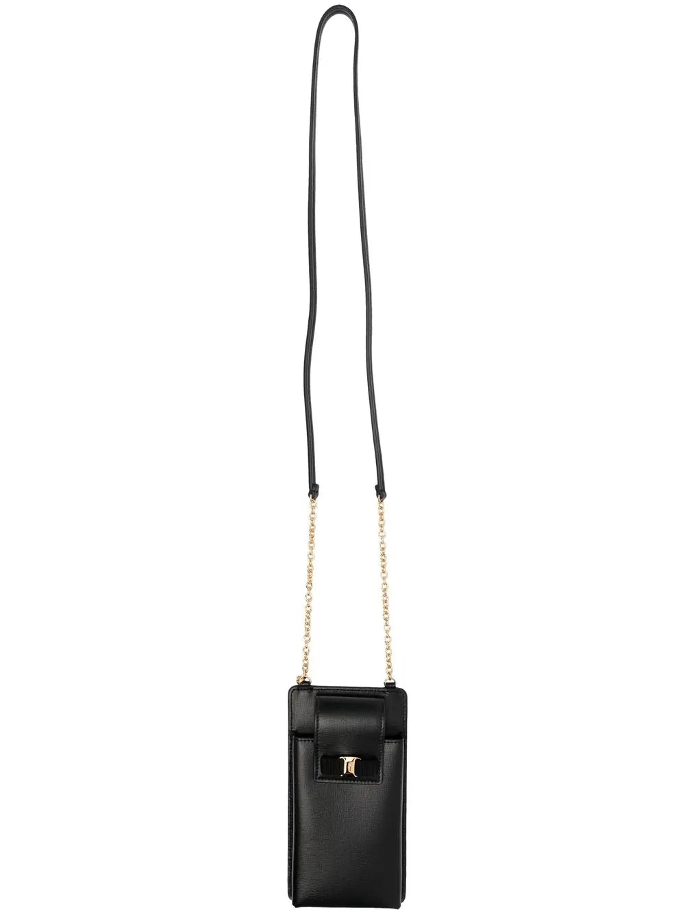 Ferragamo Logo-Print Leather Phone Case