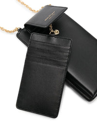 Ferragamo Logo-Print Leather Phone Case