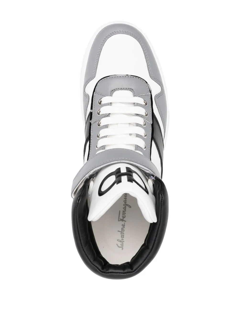 Ferragamo Logo-Print Hi-Top Sneakers