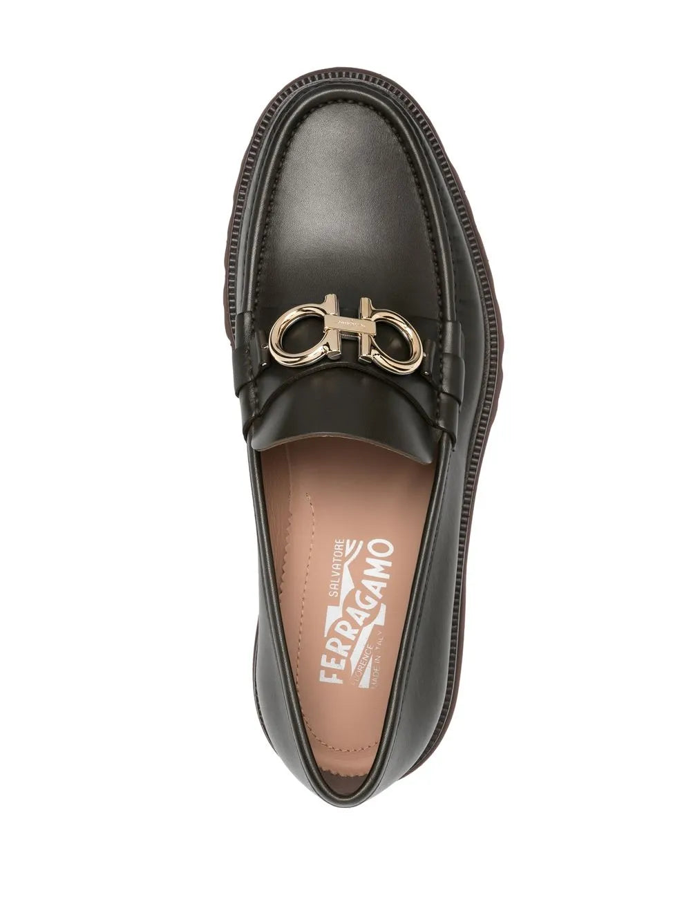 Ferragamo Gancini Chunky Leather Loafers