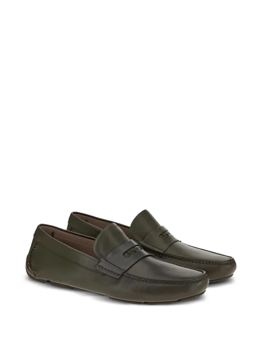 Ferragamo Penny-Slot Leather Loafers