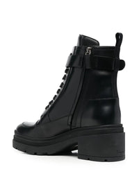 Ferragamo Chunky Leather Biker Boots