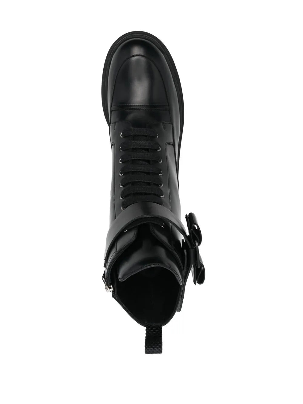 Ferragamo Chunky Leather Biker Boots