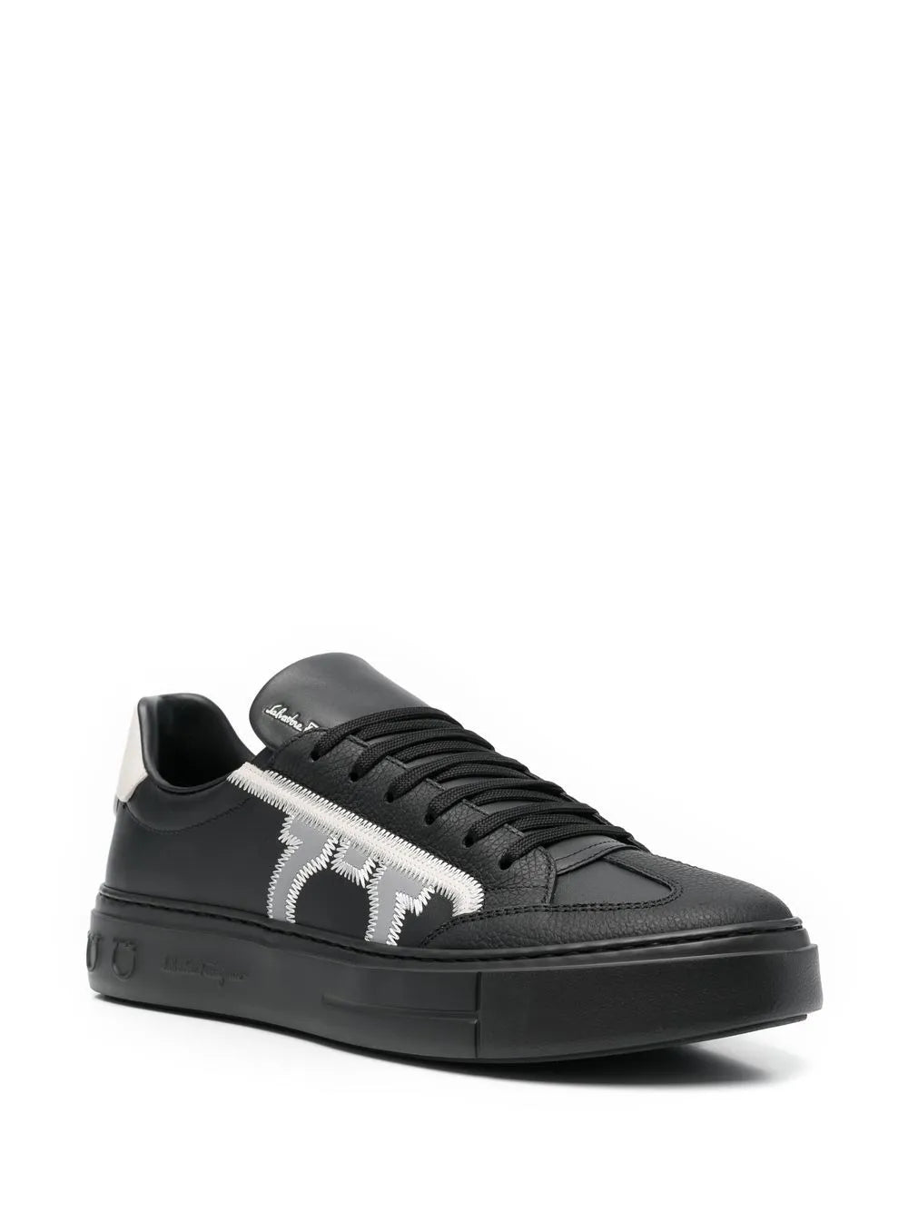 Ferragamo Gancini-Print Detail Sneakers