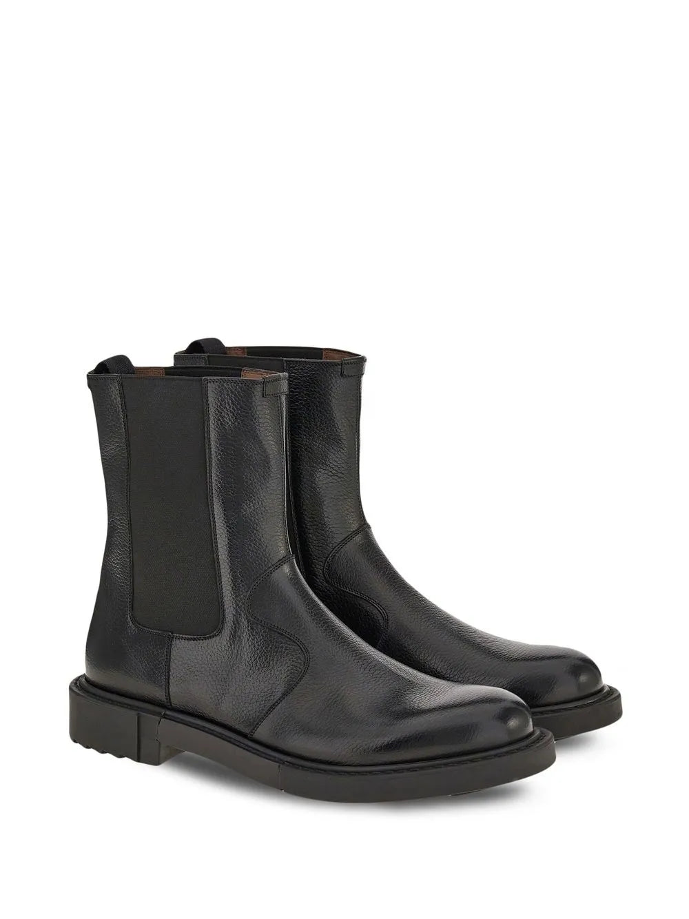 Ferragamo Leather Chelsea Boots