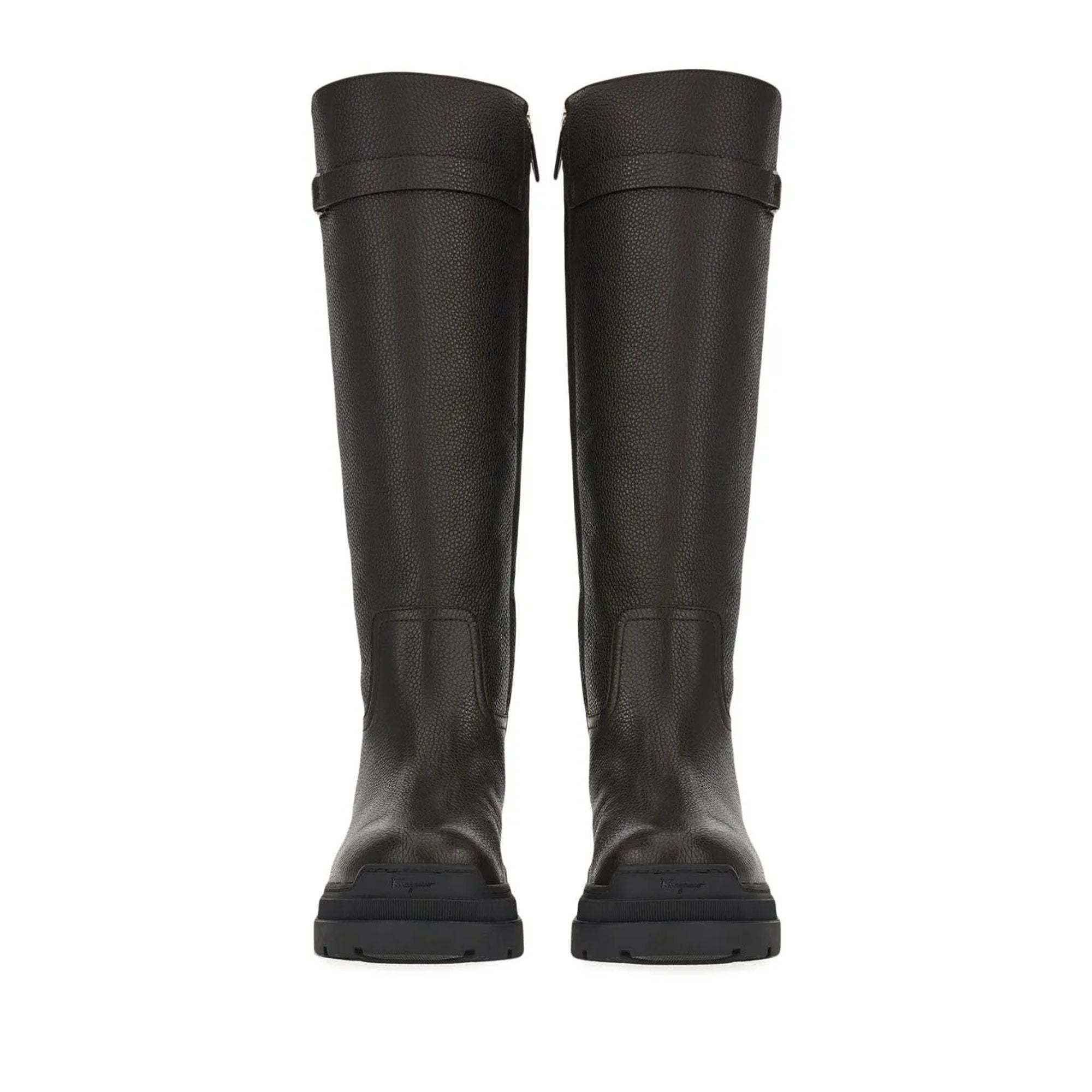 Ferragamo Vara-Chain Detail Boots