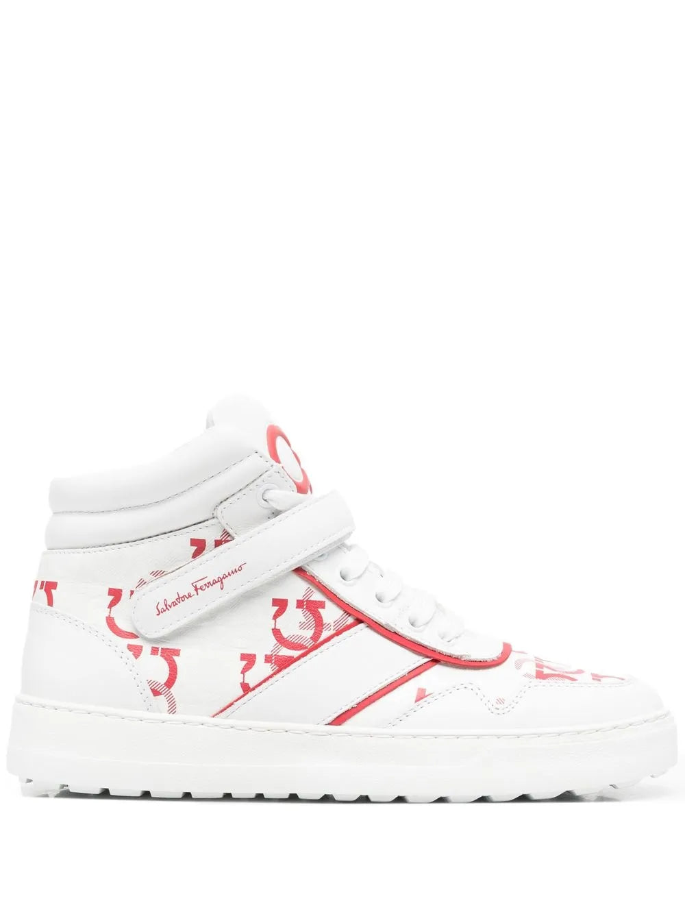 Ferragamo Noè High-Top Leather Sneakers