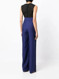 Ferragamo Two-tone Silk Jumpsuit