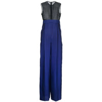 Ferragamo Two-tone Silk Jumpsuit