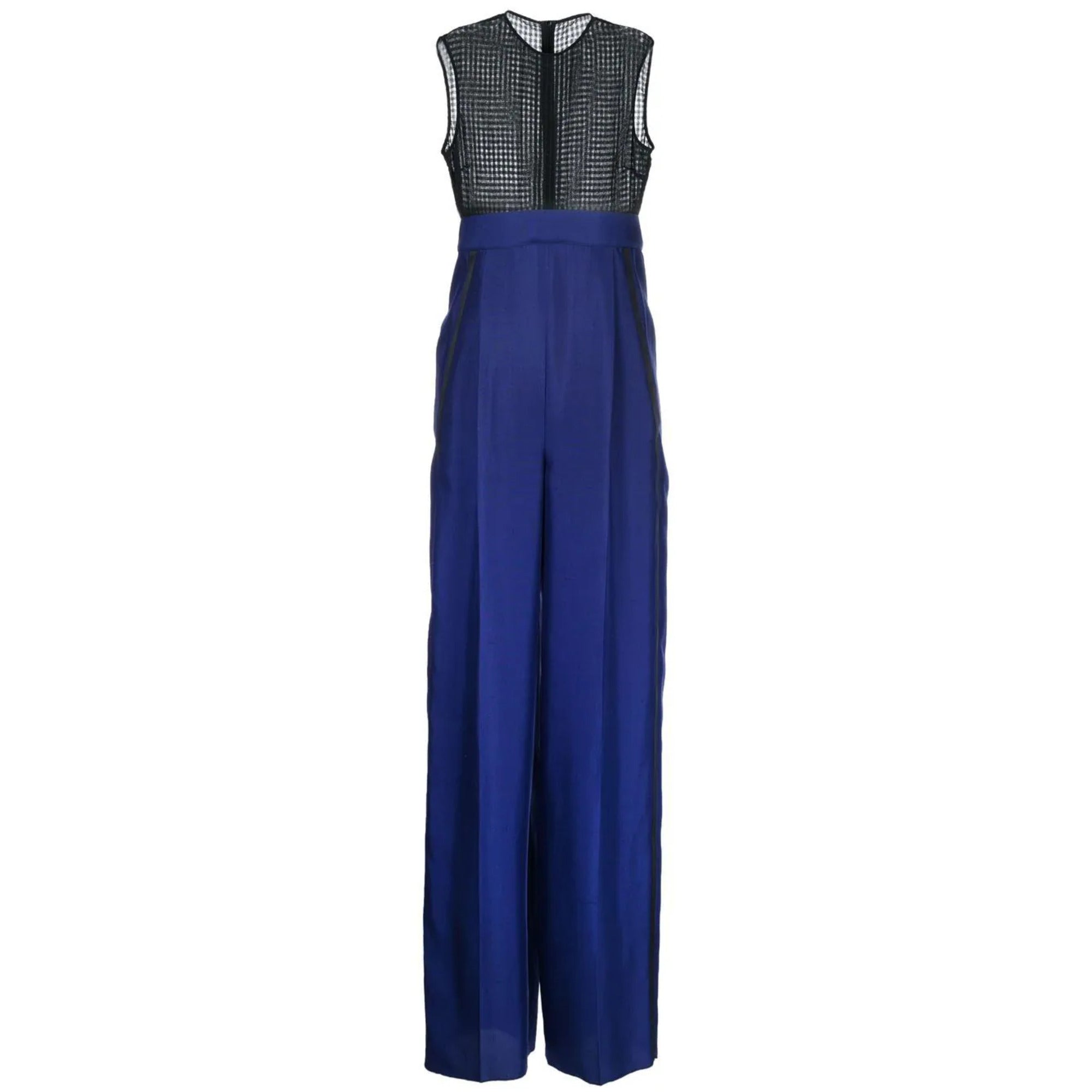 Ferragamo Two-tone Silk Jumpsuit