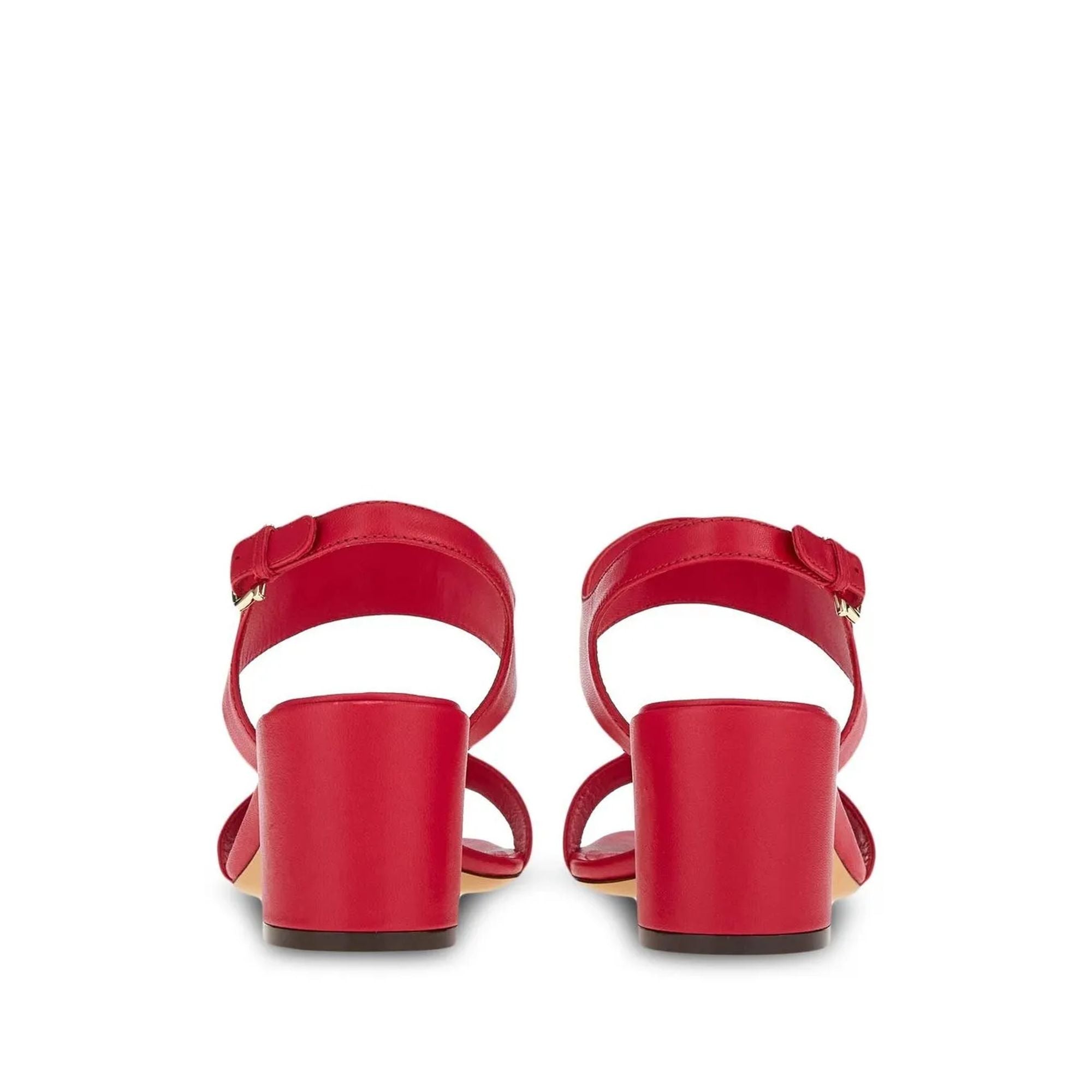 Ferragamo Gancini-Plaque Block-Heel Sandals
