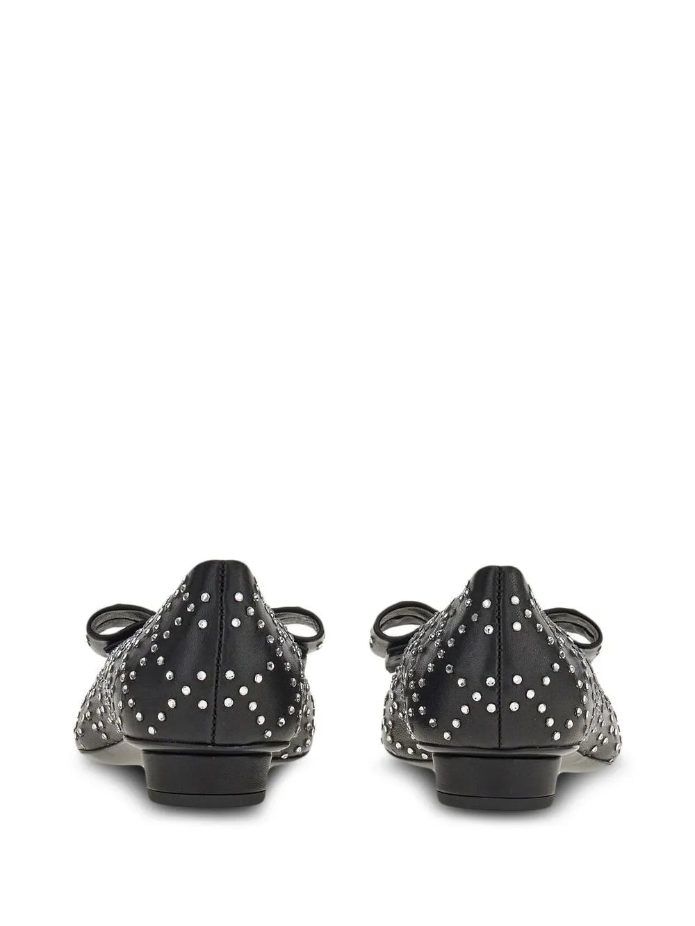 Ferragamo Viva Rhinestone-Embellished Flat Pumps