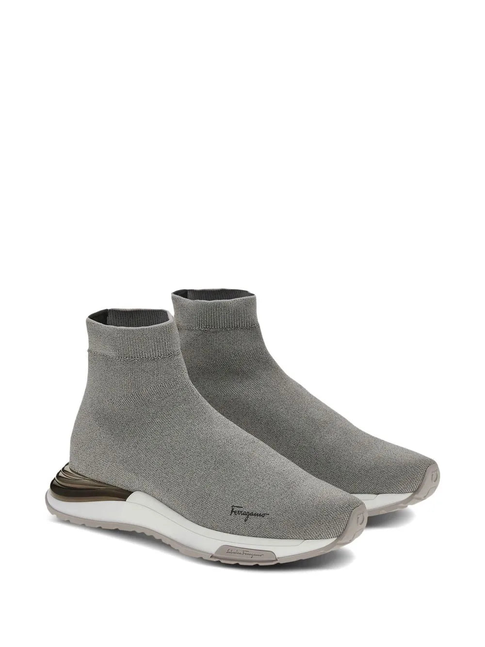 Ferragamo Logo-Print Sock Sneakers