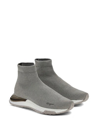 Ferragamo Logo-Print Sock Sneakers