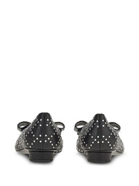 Ferragamo Viva Rhinestone-Embellished Flat Pumps
