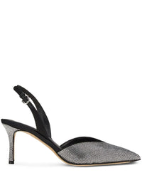 Ferragamo Crystal Embellished Slingback Pumps