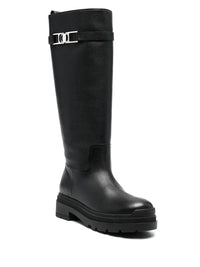 Ferragamo Vara Chain Knee-High Boots