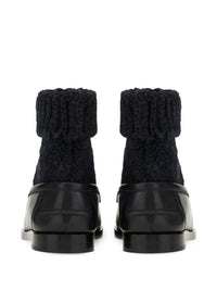 Ferragamo Vara Bow Sock-Ankle Loafers