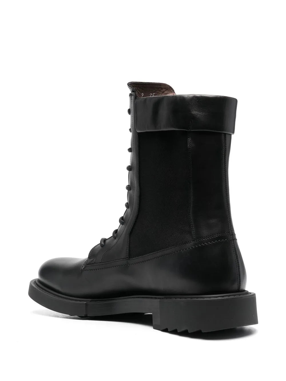 Ferragamo Lace-Up Leather Combat Boots