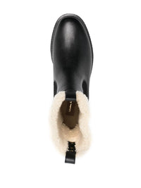 Ferragamo Shearling-Lined Chelsea Boots