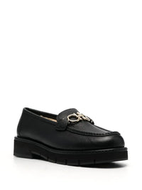 Ferragamo Buckle-Detail Leather Loafers
